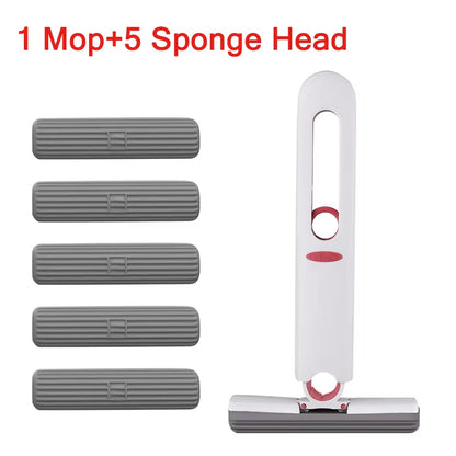 Portable Mini Cleaning Mop Powerful Squeeze Mop Folding Absorbent Mop Desktop Windows Car Glass Cleaning Home Cleaning Tools