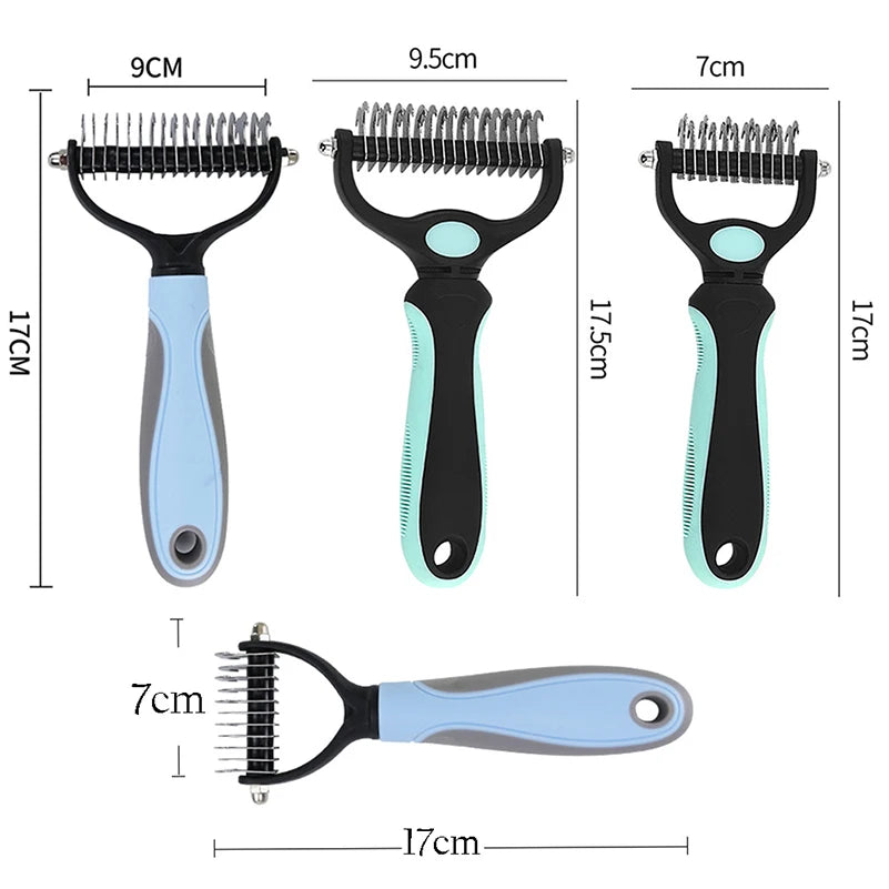 Professional Pet Deshedding Brush Dog Hair Remover Pet Fur Knot Cutter Puppy Cat Comb Brushes Dogs Grooming Shedding Supplies